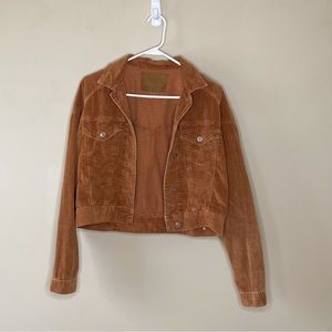 American Eagle Outfitters Brown Honey Cropped Corduroy Jacket